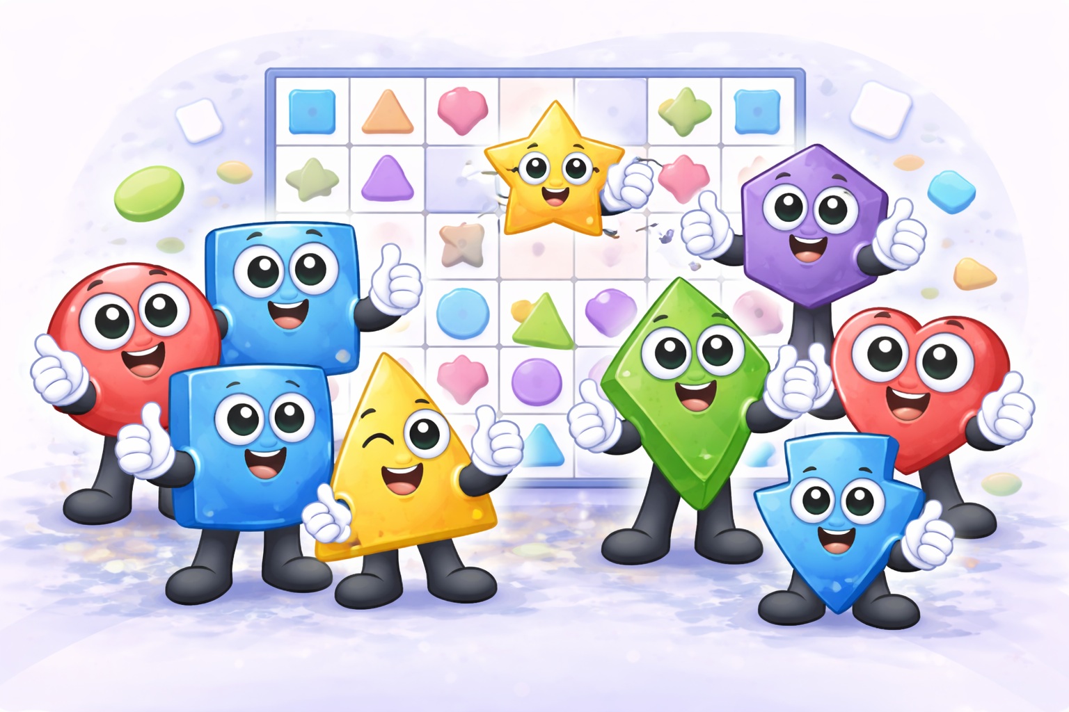 Shape Sudoku grid with geometric shapes instead of digits