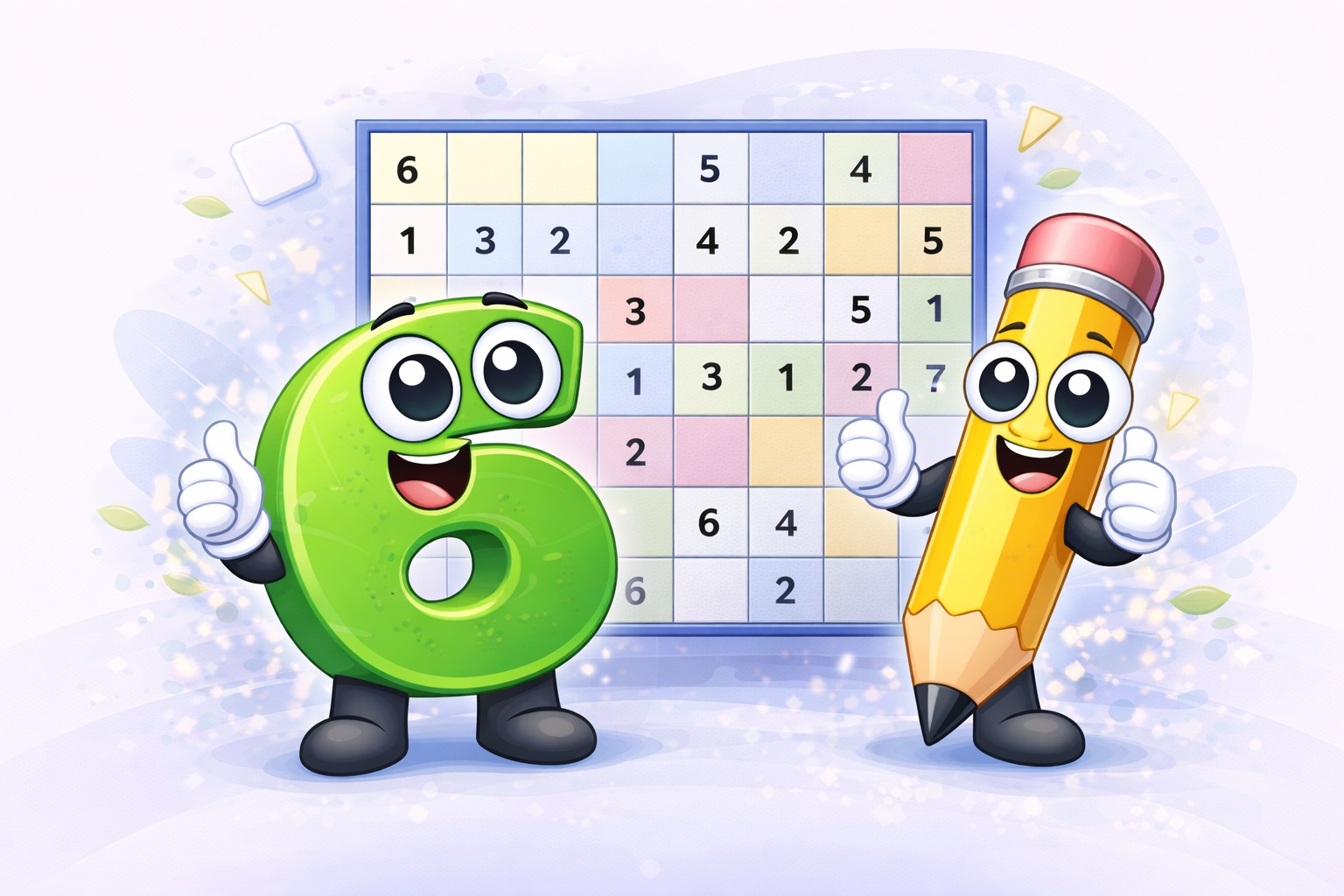 Sixy Sudoku 6×6 grid puzzle with digits 1 to 6