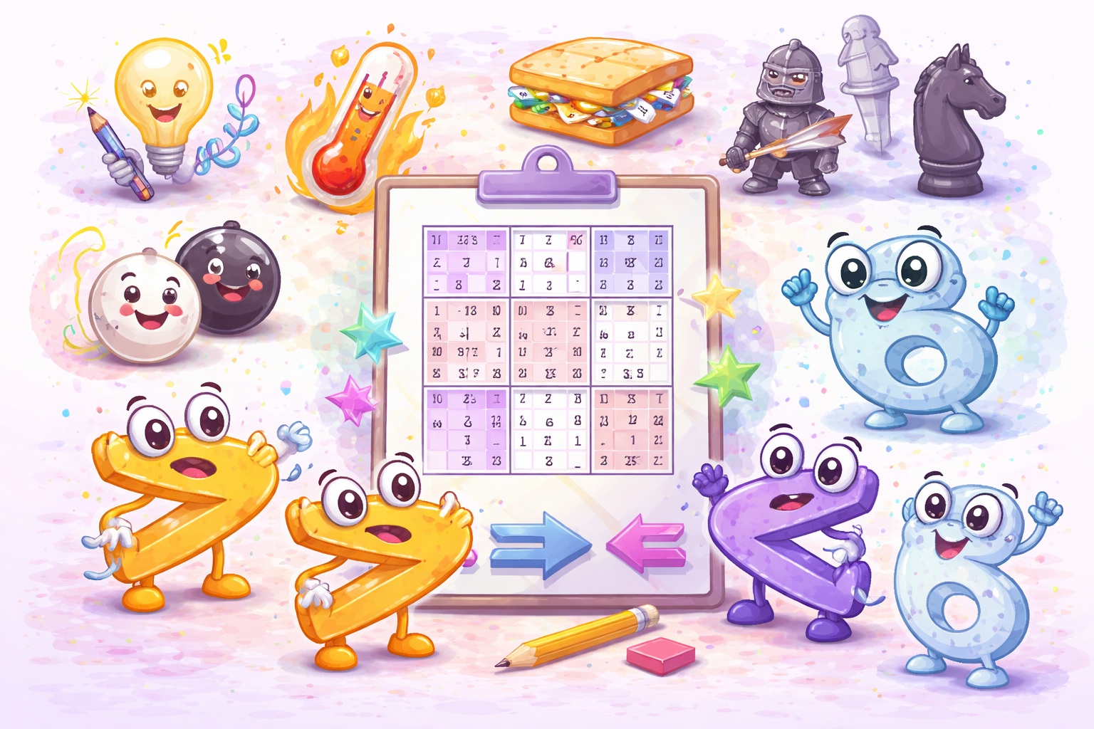 Sudoku Variations List — grid collage showing different sudoku types